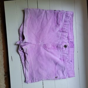 Justice Girls Plus Sz 20 Purple Jean Shorts